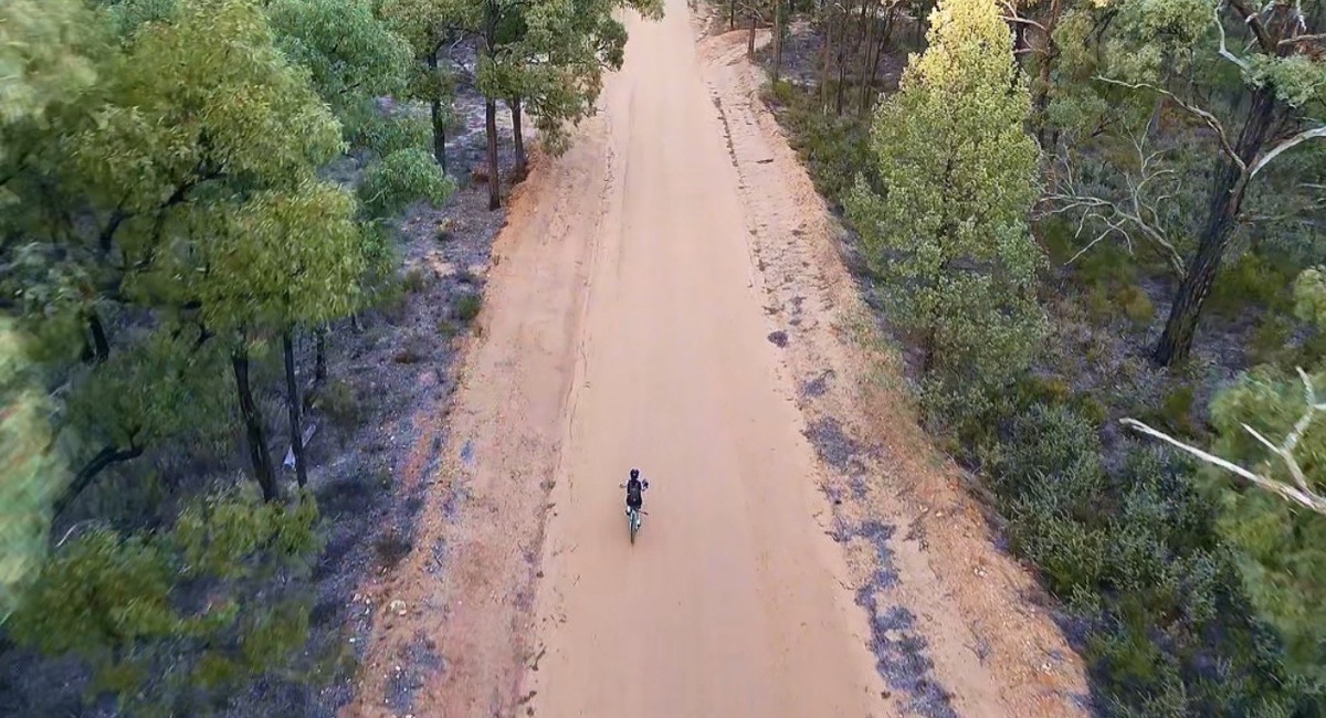 Aerial view of the outback roads near Dubbo, NSW